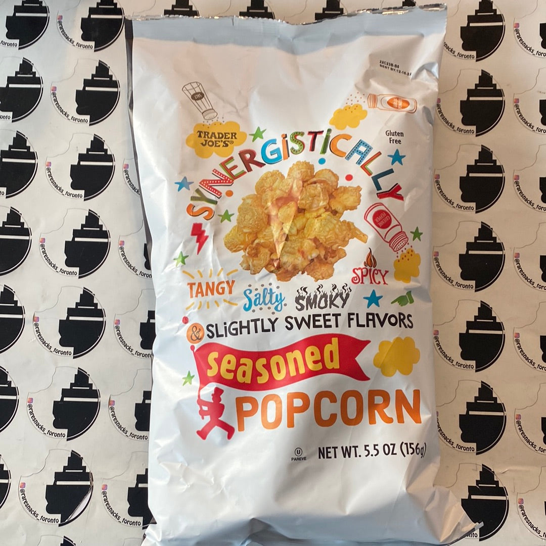 Trader Joes Synergistically Seasoned Popcorn 5.5oz RareSnacksToronto