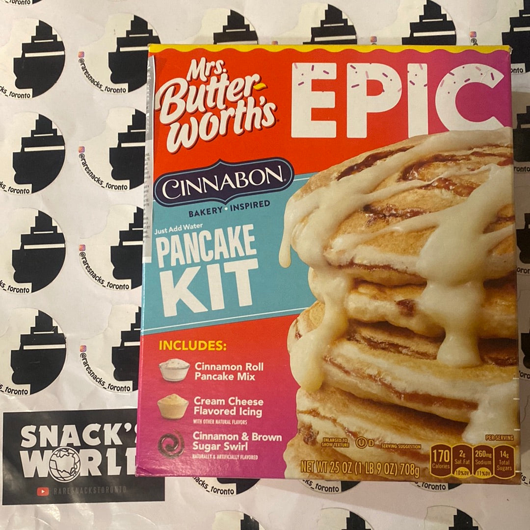 Mrs Butterworths Epic Cinnabon Pancake Kit 708g – RareSnacksToronto