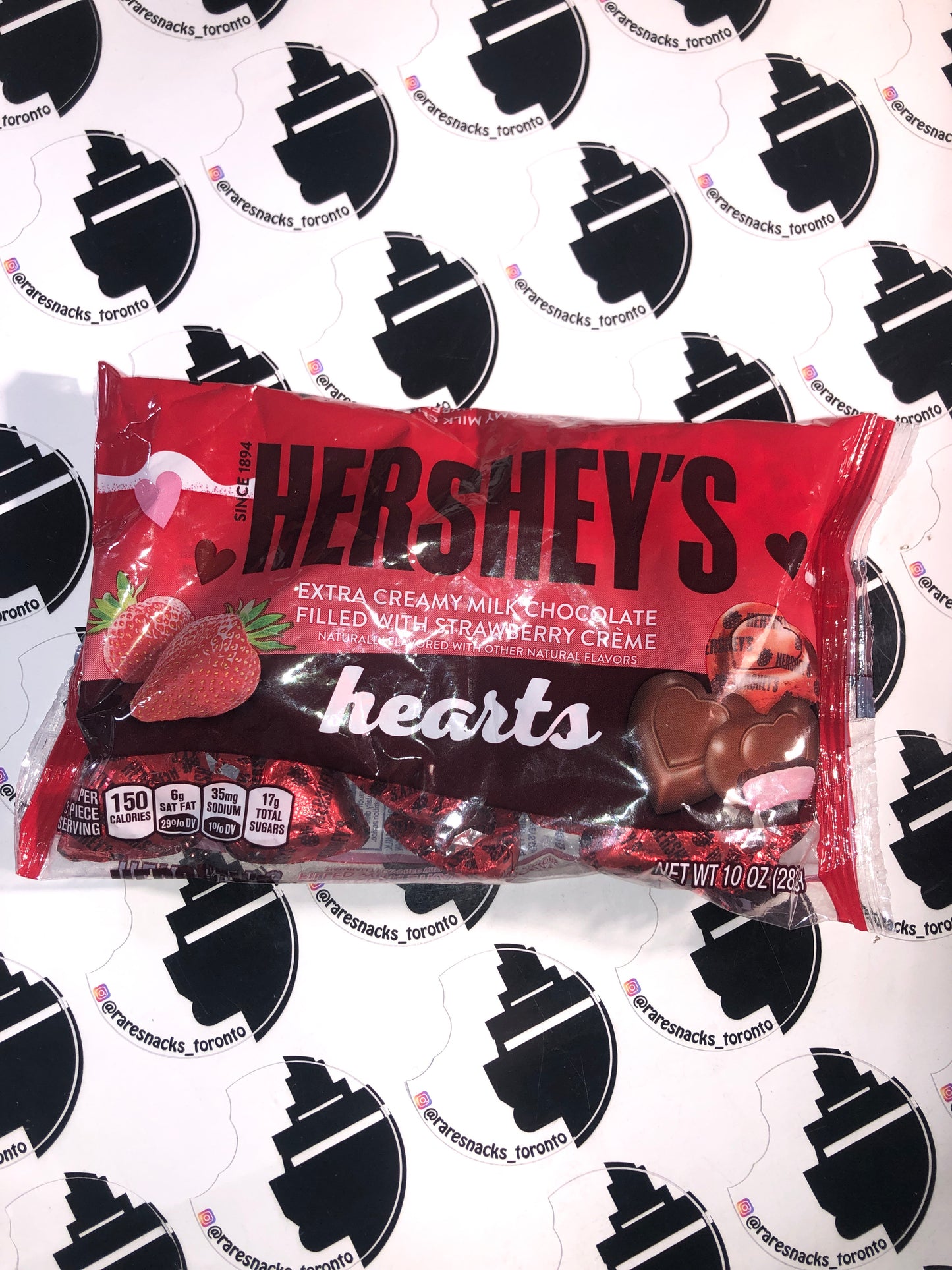 Hershey’s Hearts strawberry creme filled