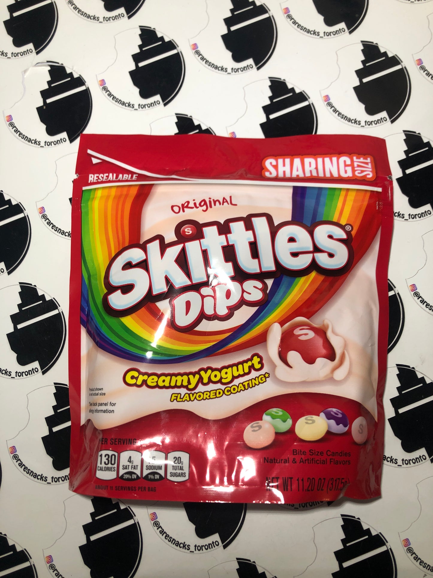 Skittles Dips Creamy Yogurt Flavored Coating Sharing Size