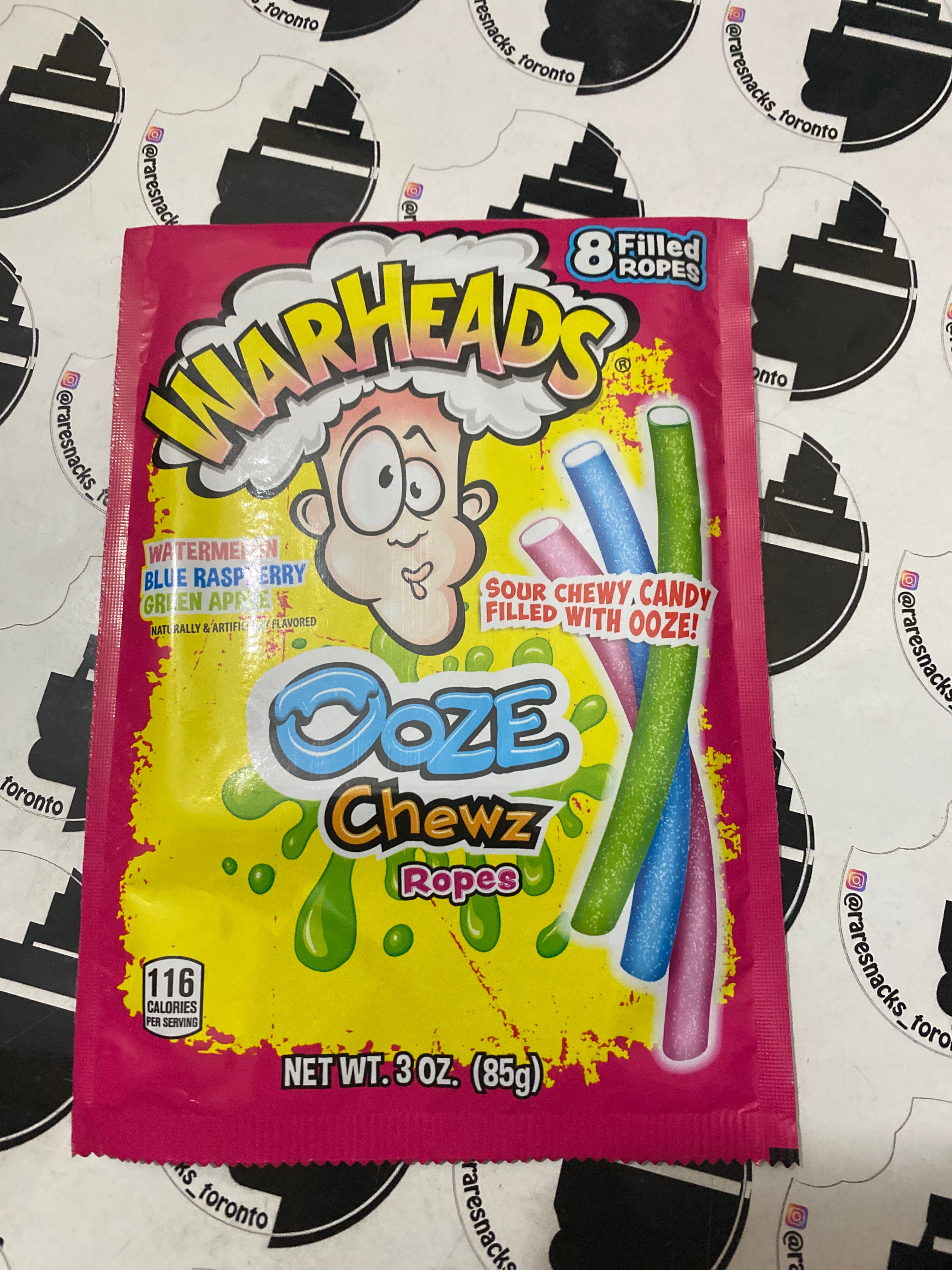 Warheads ooze chewz ropes 85g – RareSnacksToronto