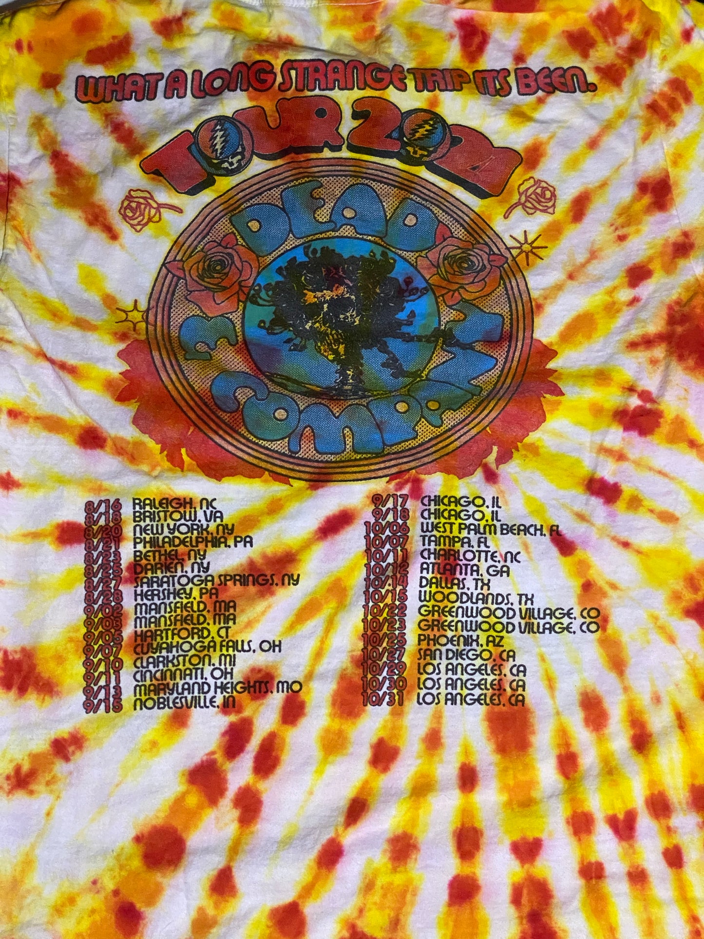 Dead and Company Tour 2021 Tie Dye Sized Medium